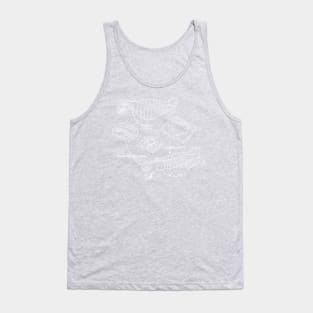 Anomalocaris and Associated Fossils White Line Drawing Tank Top